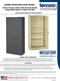 18"d & 24"d Deluxe Recessed Handle Storage Cabinet - Unassembled Models 1870RH & 2470RH (1840918)
